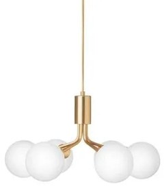 Apiales 6 Lampada a Sospensione Brushed Brass/Opal - Nuura