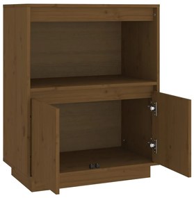 Credenza marrone miele 60x34x75 cm in legno massello di pino