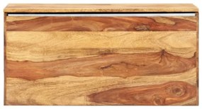 Cassapanca 80x40x40 cm in Legno Massello di Sheesham