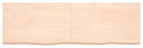 Ripiano a parete 160x50x6 cm legno massello rovere non trattato