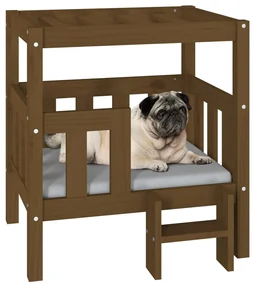 Cuccia per cani miele 65,5x43x70 cm in legno massello di pino