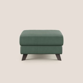 Moon Pouf contenitore e piedini alti in microfibra impermeabile T11 verde