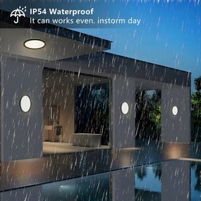 Brilagi - Lampada LED da bagno ULTRA SLIM LED/18W/230V diametro 30 cm nero IP54