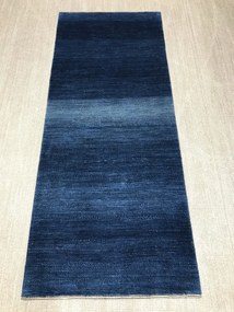 Loribaft Tappeto 90 x 210 Blu (Iran) Annodato A Mano