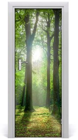 Adesivo per porta Il sole nella foresta 75x205 cm