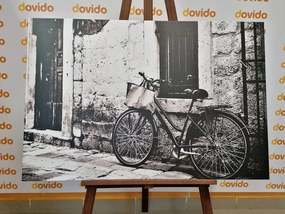 Quadro su tela – Bicicletta retrò in bianco e nero