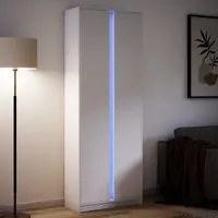 Credenza con LED Bianca 74x32,5x200 cm in Truciolato 3307891