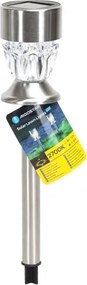 Aigostar - Lampada solare LED LED/0,006W/1,2V 35,5cm cromo 2700K IP44