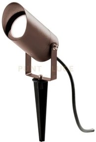Ges1141- faro proiettore marrone 1 luce attacco gu10 ip65 d.6x12,5cm