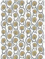 Josephine Munsey Carta da parati Geranium Stripe - Bude Blue/ Smith Yellow/ Kempton White
