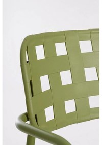 Sedie da esterno in set verdi in metallo 4 pz Clover – Bizzotto