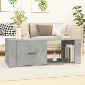Tavolino Salotto Grigio Cemento 100x50,5x35cm Legno Multistrato /