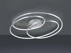 Gale plafoniera led 50w 7000lm, 3000k grande acciaio satinato 3 cer...