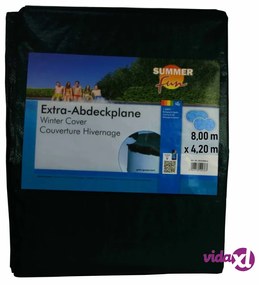 Summer Fun Copertura Invernale per Piscina Ovale 800 cm in PVC Verde