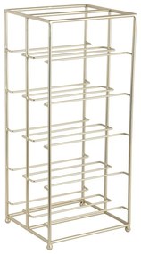 Portabottiglie dorato in metallo numero di bottiglie 10 25x57x22,5 cm Dual Floor – PT LIVING