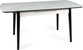 Tavolo allungabile Apollo Ceramic effetto marmo bianco/nero opaco - L120-160 cm