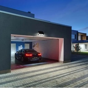 Lampada da parete solare a LED con sensore LED/7W/3,7V 4000K IP65 nero