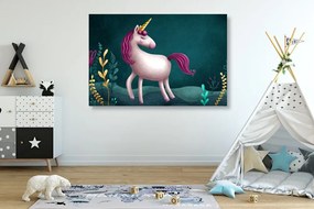 Quadro su tela – Unicorno fiabesco