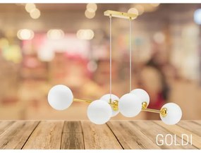 Lampadario a sospensione con filo 6xE27/35W/230V oro