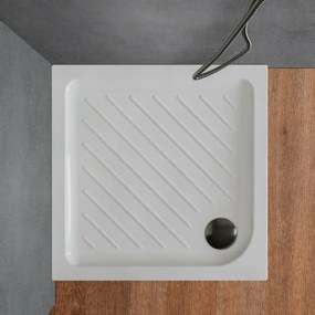 Piatto doccia 70x70 quadrato in ceramica bianco Dolomite Gemma