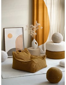 Pouf a sacco per bambini marrone con rivestimento in bouclé Chair – Wigiwama