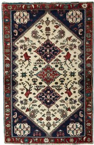 Shiraz Tappeto 100 x 160 Beige (Iran) Annodato A Mano