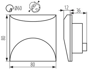 Kanlux 39128 - Lampada per scale LED EXIN LED/2,5W/230V 3000K IP65 antr. hr.