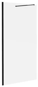 Porta per doccia walk-in 140 x 200 cm Nero opaco Stile industriale - DAREN