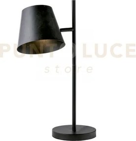 Lampada da tavolo in metallo e ferro colt grigio 1 luce attacco e27...