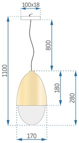 Lampada Metal Wood APP952-1CP