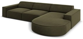 Divano angolare in velluto verde (angolo destro) Jodie - Micadoni Home