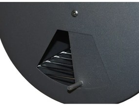 Griglia a carbone con affumicatoio nero/legno