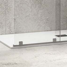 Kamalu - Parete walk in con anta scorrevole 150 cm finitura cromo | KNM4000W-C