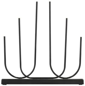 Portacandele natalizio a LED 6xLED/2xAA nero