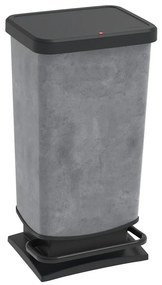 Bidone a pedale grigio in plastica riciclata 40 l Paso - Rotho