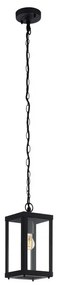 Lampadario Moderno Alamonte nero paralume nero E27 Ø15cm EGLO