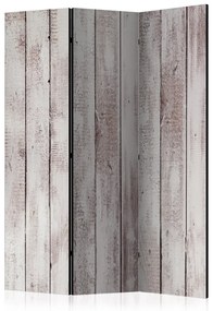 Paravento design Legno raffinato - texture di tavole di legno dipinte di bianco