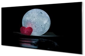 Quadro vetro Cuore di luna 100x50 cm