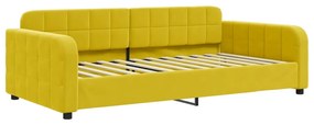 Letto da giorno giallo 100x200 cm in velluto