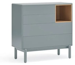 Cassettiera bassa blu-grigio 90x90 cm Corvo - Teulat