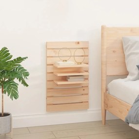 Mensole da letto a parete 2 pz legno massello di pino