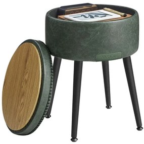 Pouf in pelle CORE verde