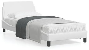 Giroletto Con Testiera Bianco 90x190 Cm İn Similpelle /