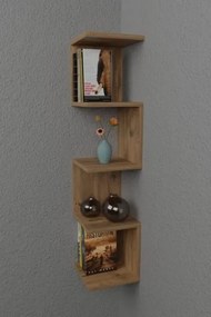 Mensola Ad Angolo Zig-Zag 5 Ripiani 25x25x109 Musa Rovere