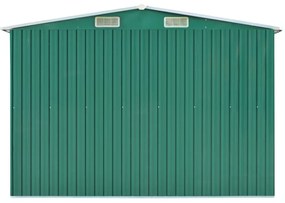 Casetta da Giardino 257x580x181 cm in Metallo Verde