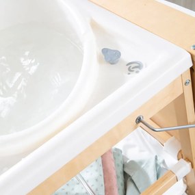 Fasciatoio bianco/di colore naturale con effetto betulla Baby Pool – Roba