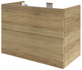 Mobile da bagno sospeso sotto lavabo L 90 x H 64x P 48 cm lucido, 1 cassetto SENSEA Neo, Maniglie acquistabili separatamente