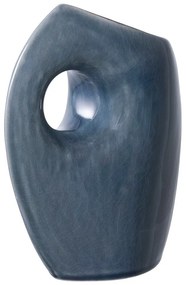 Vaso in ceramica blu scuro (altezza 18 cm) - House Nordic