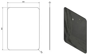 Sapho - Specchio ISHAPE 60x80 cm