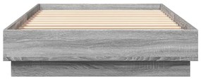 Giroletto con led grigio sonoma 100x200 cm